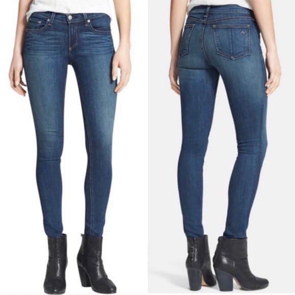 Rag & Bone Skinny Denim Jeans Preston Medium Wash Size 27 Mid Rise - Picture 16 of 16